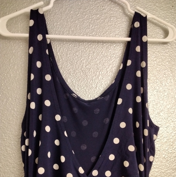 Women's/Teens Old Navy Blue & White Polka Dot Romper - Picture 2 of 3